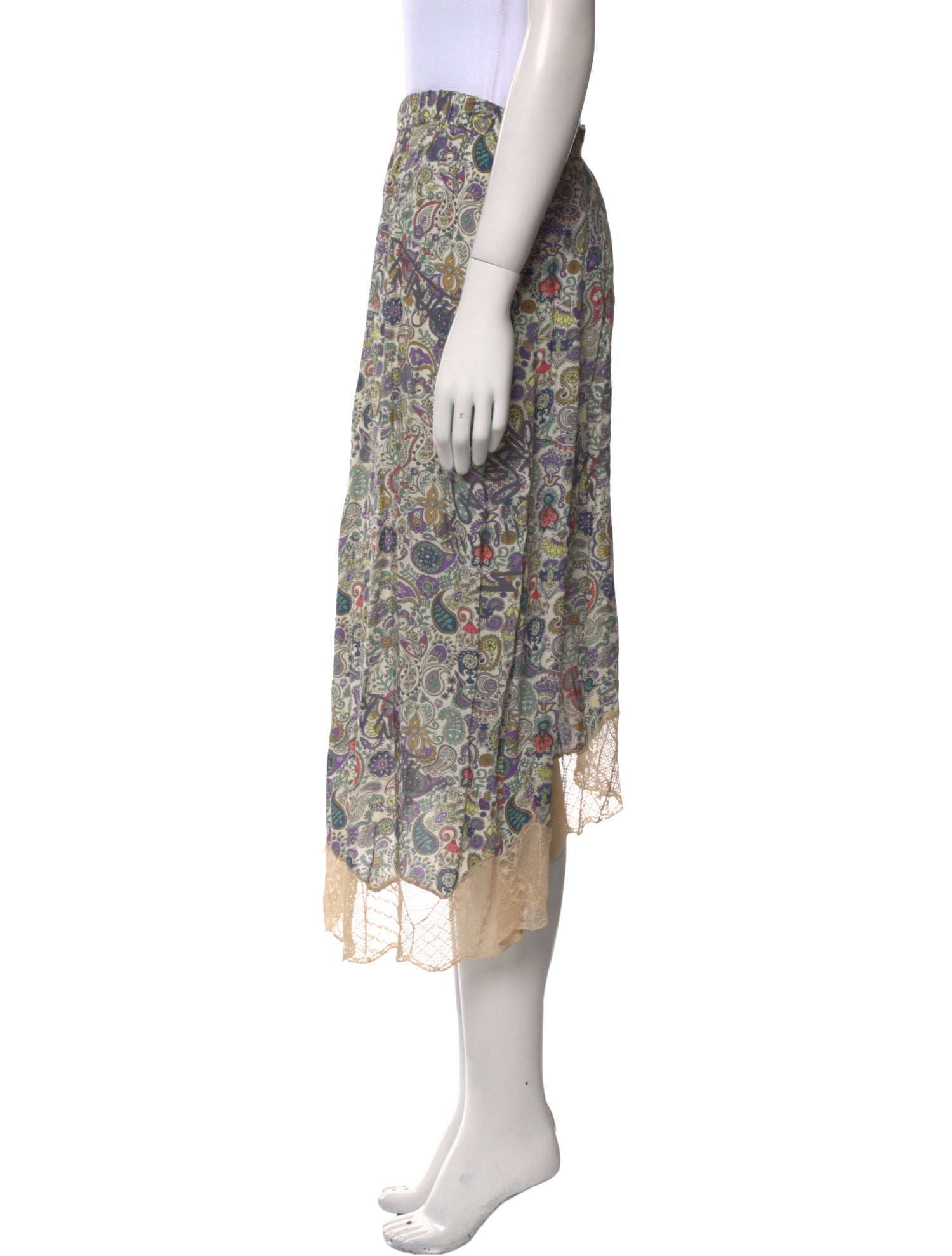 Zadig & Voltaire Floral Print Midi Length Skirt