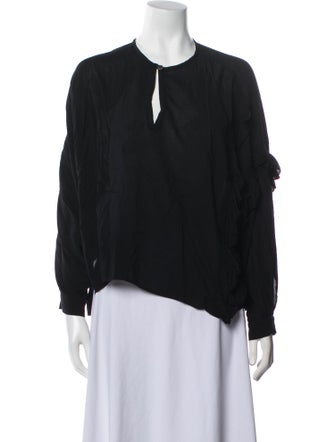 Zadig & Voltaire Cowl Neck Long Sleeve Blouse