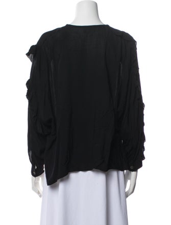 Zadig & Voltaire Cowl Neck Long Sleeve Blouse