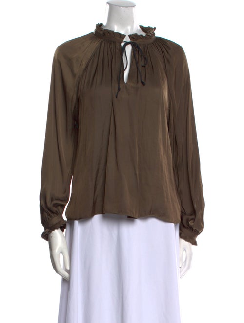 Zadig & Voltaire Tie Neck Long Sleeve Blouse