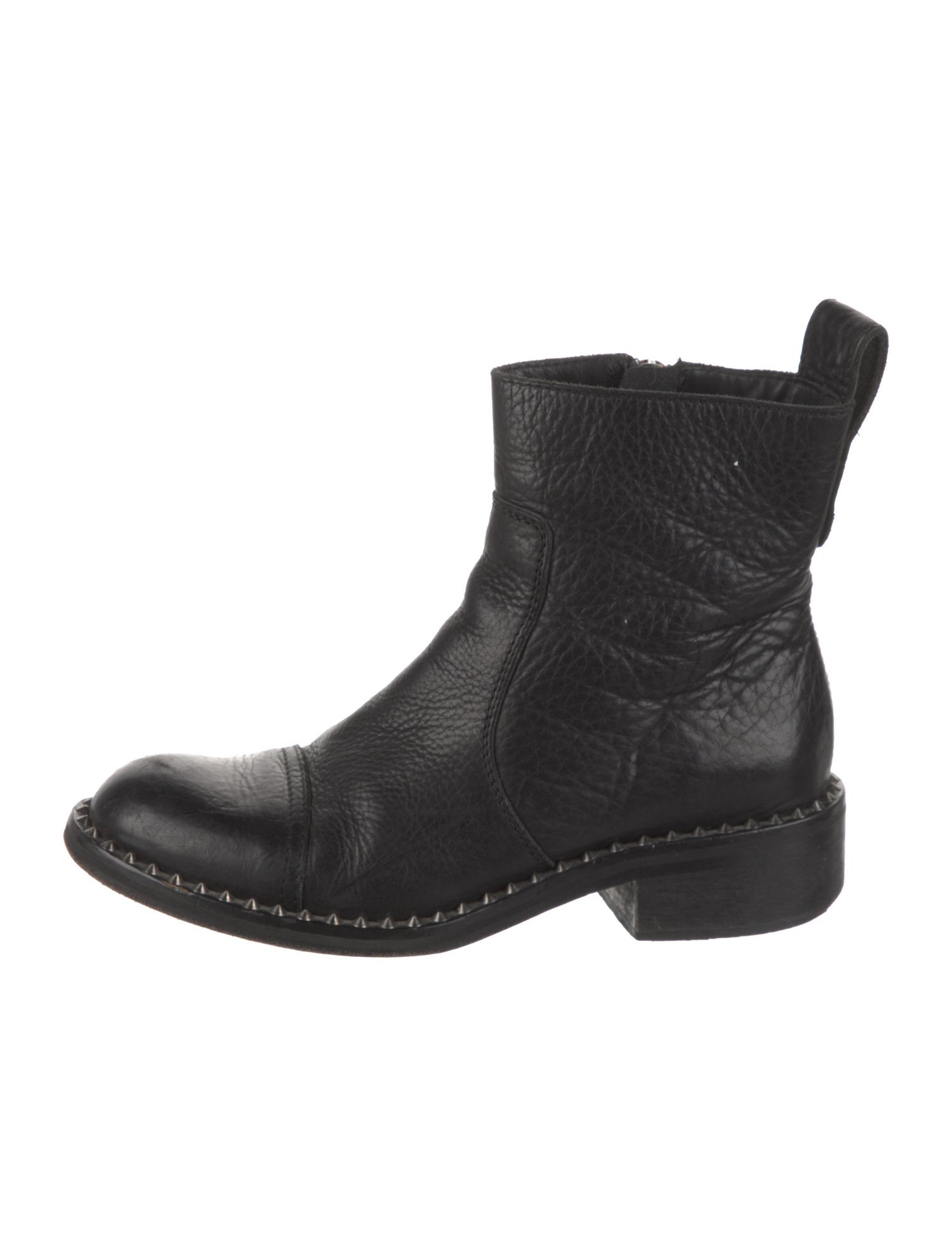 Zadig & Voltaire Leather Studded Accents Chelsea Boots