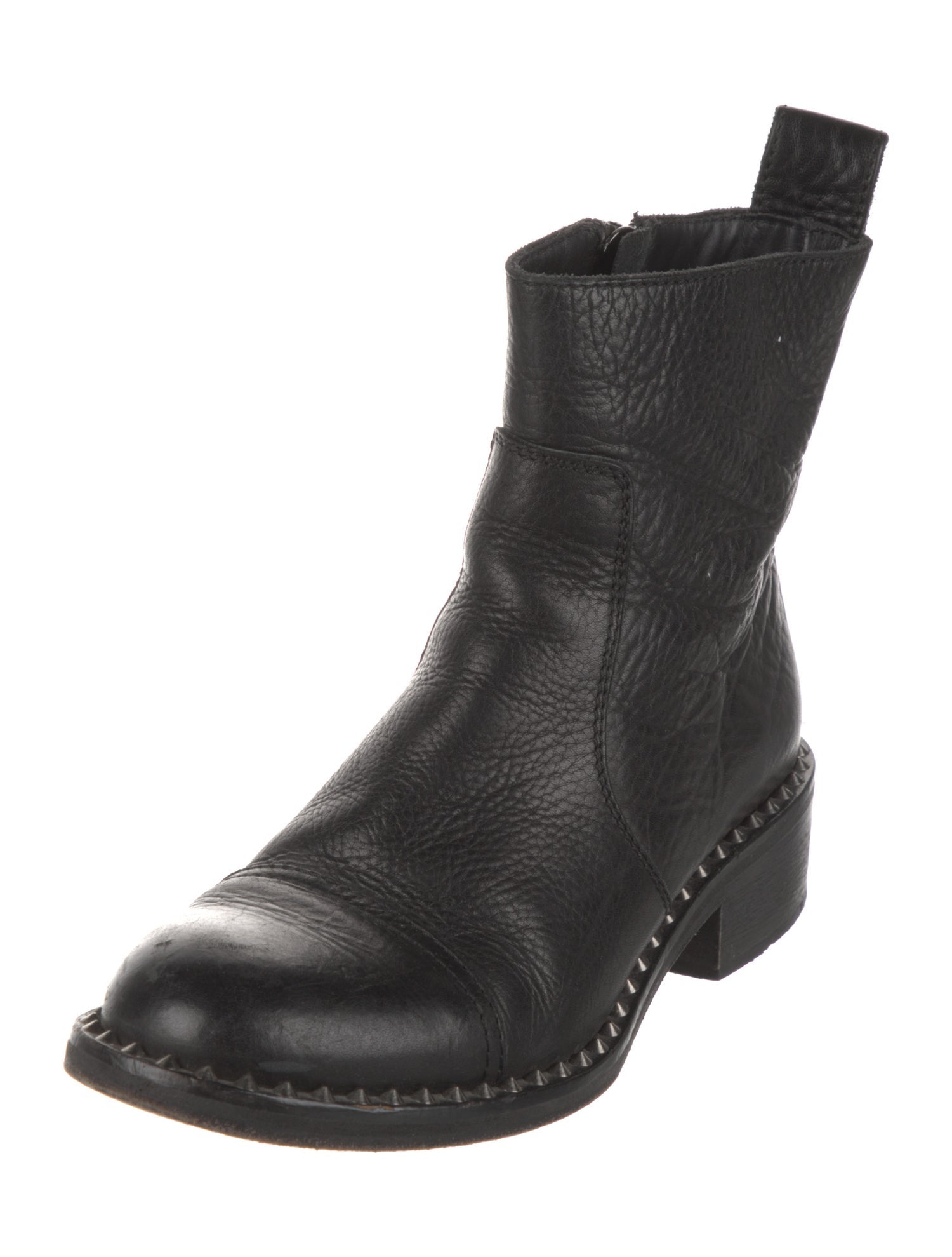 Zadig & Voltaire Leather Studded Accents Chelsea Boots