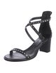 Zadig & Voltaire Leather Studded Accents Sandals