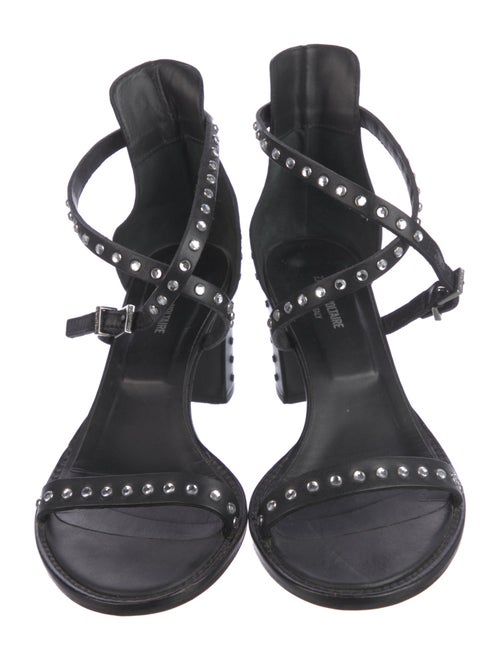 Zadig & Voltaire Leather Studded Accents Sandals