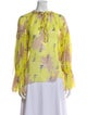 Zadig & Voltaire Floral Print Tie Neck Blouse