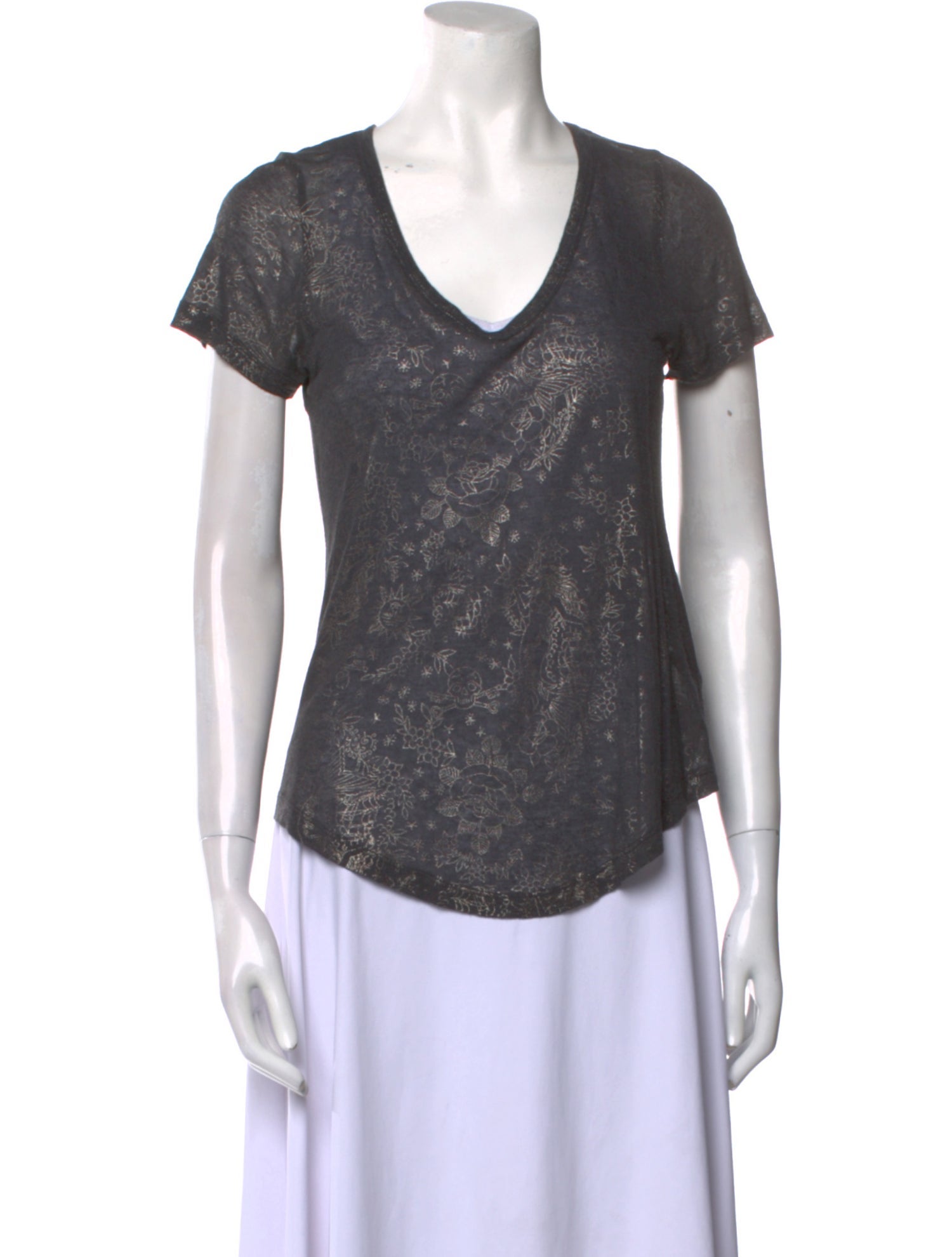 Zadig & Voltaire V-Neck Short Sleeve T-Shirt