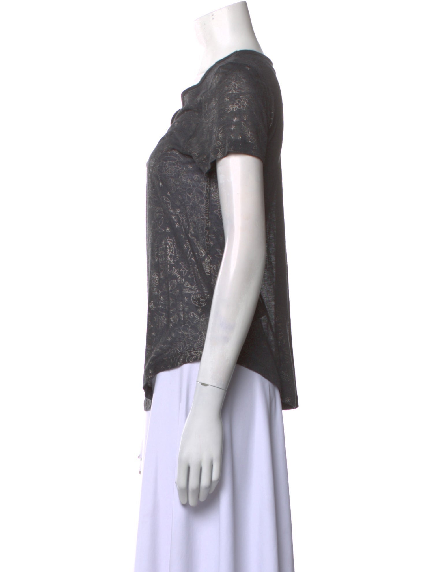 Zadig & Voltaire V-Neck Short Sleeve T-Shirt