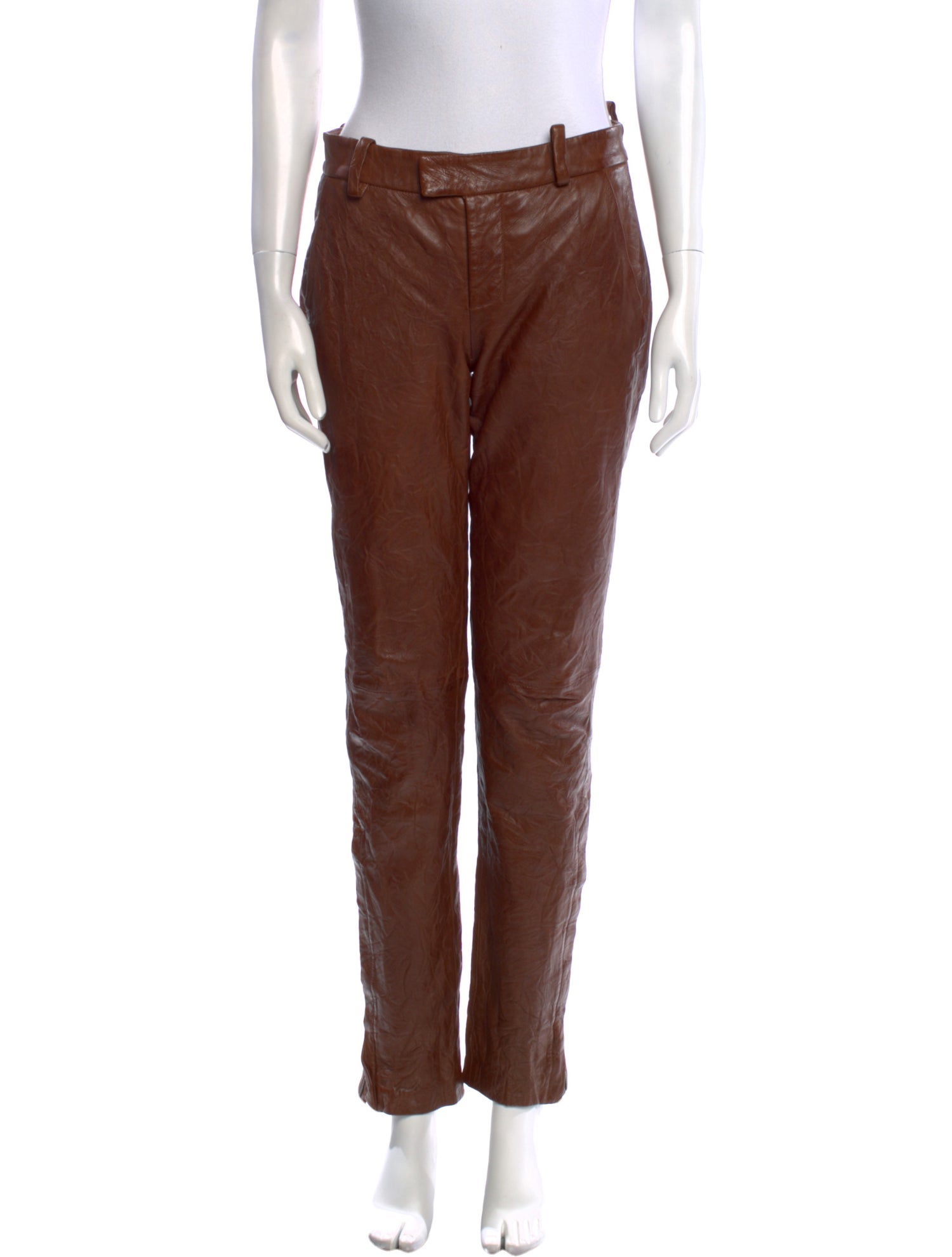 Zadig & Voltaire Lamb Leather Straight Leg Pants