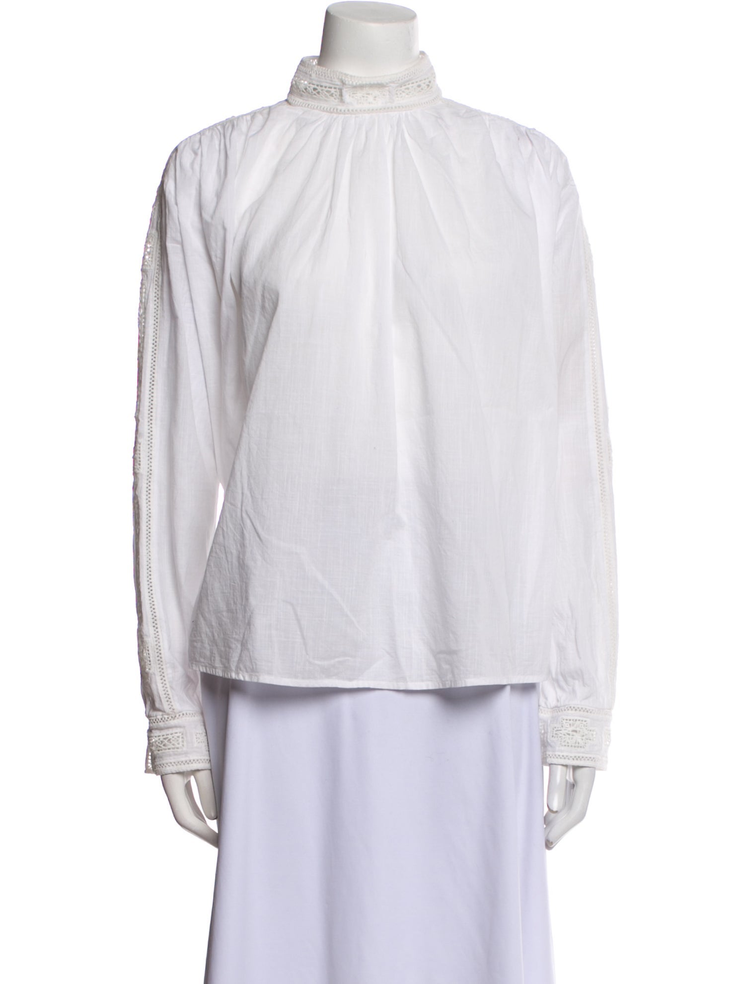 Zadig & Voltaire Mock Neck Long Sleeve Blouse