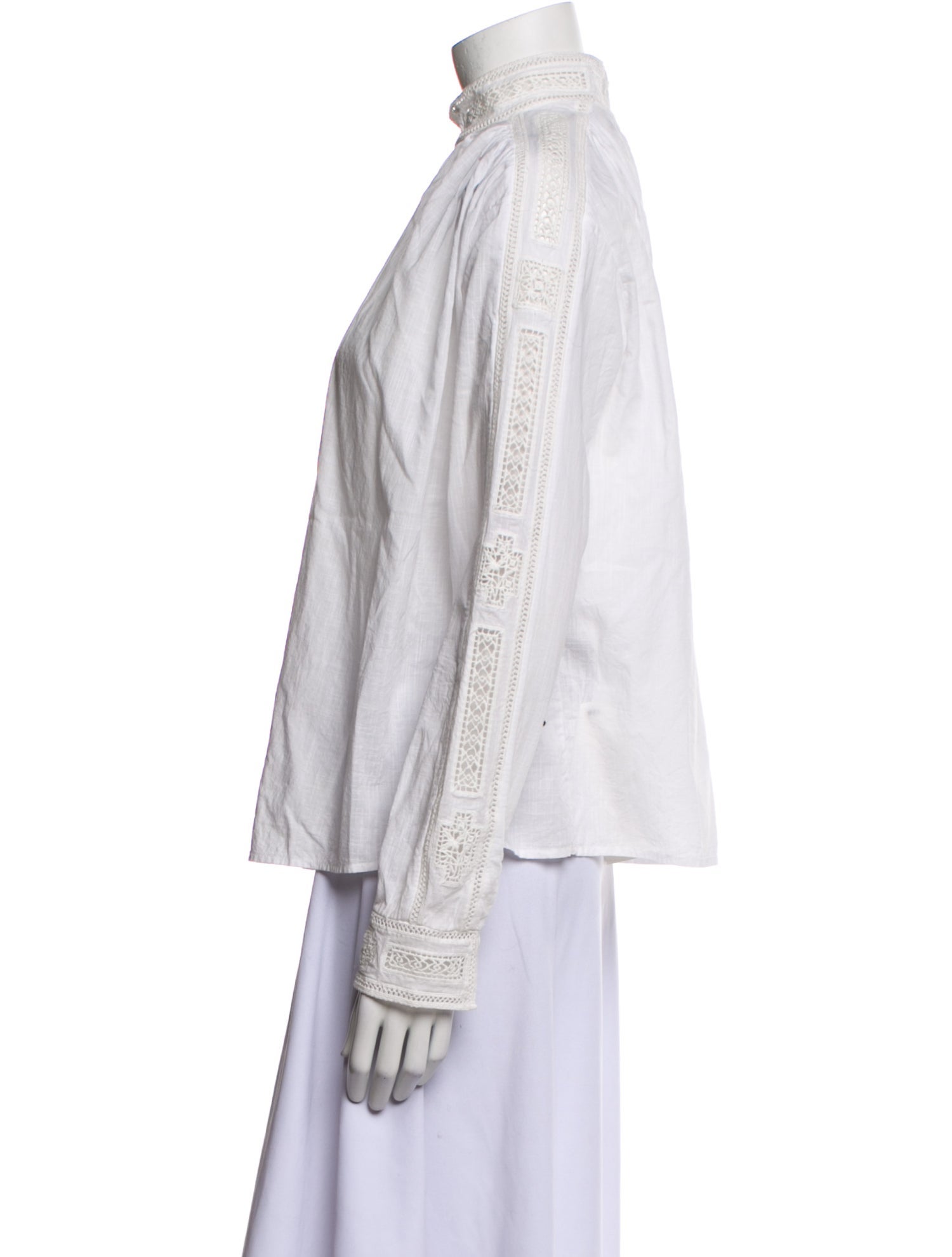 Zadig & Voltaire Mock Neck Long Sleeve Blouse