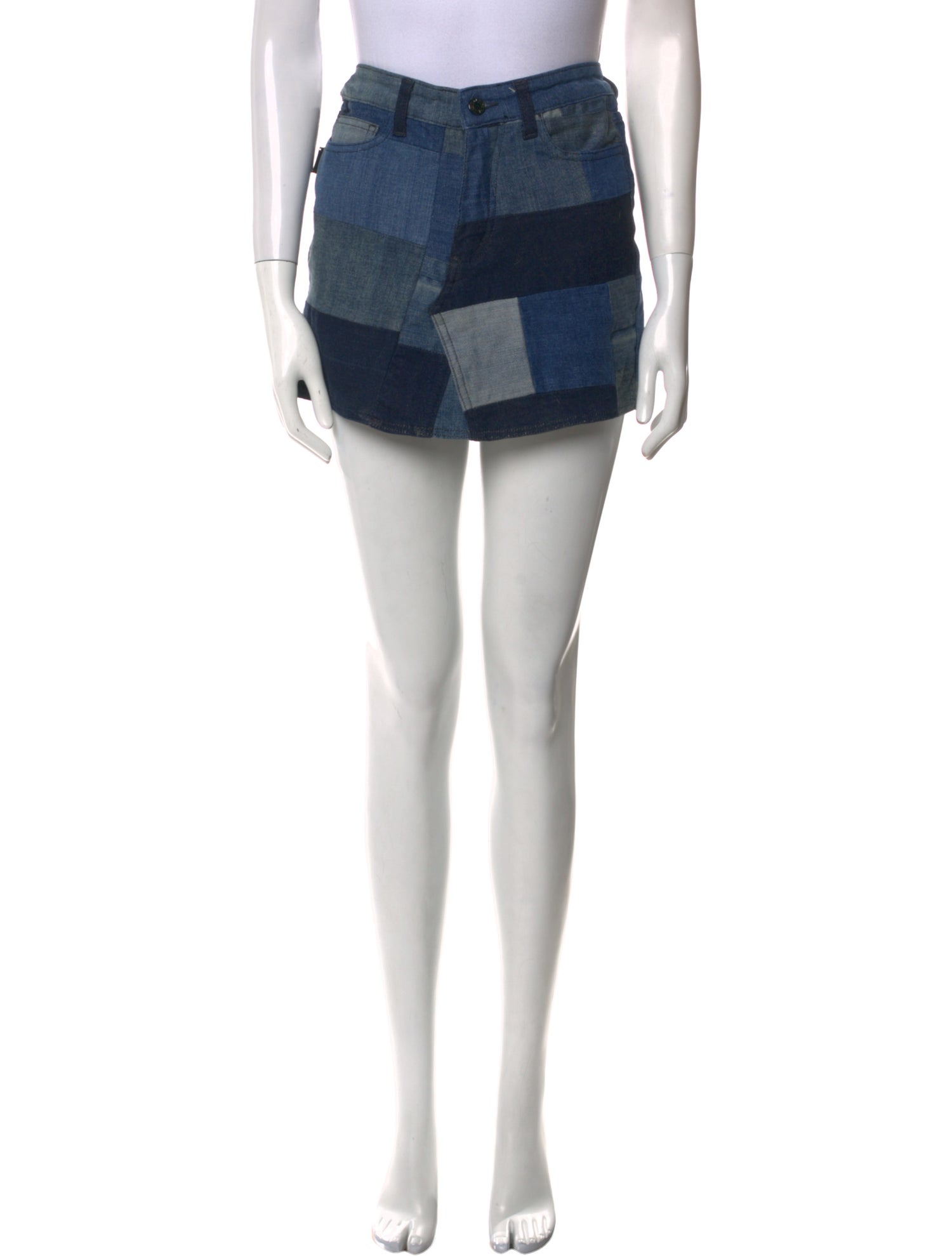 Zadig & Voltaire Colorblock Pattern Mini Skirt