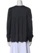Zadig & Voltaire Plunge Neckline Long Sleeve Blouse