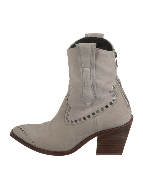 Zadig & Voltaire Suede Studded Accents Western Boots