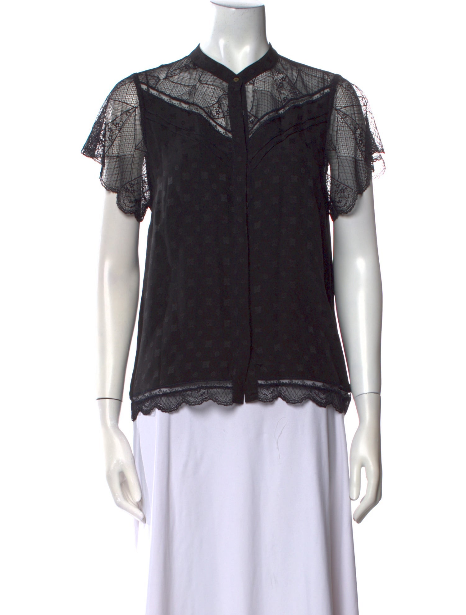 Zadig & Voltaire V-Neck Short Sleeve Blouse