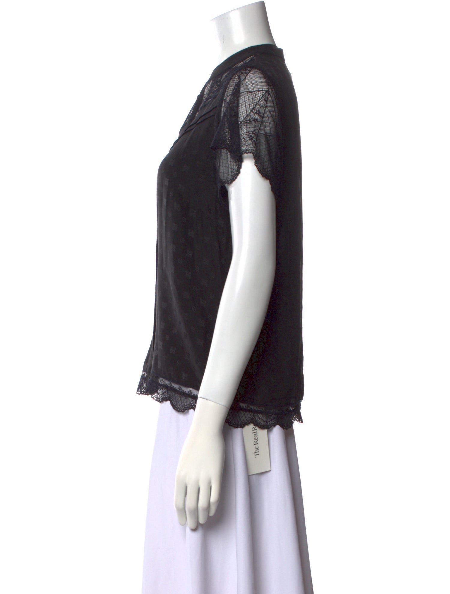 Zadig & Voltaire V-Neck Short Sleeve Blouse