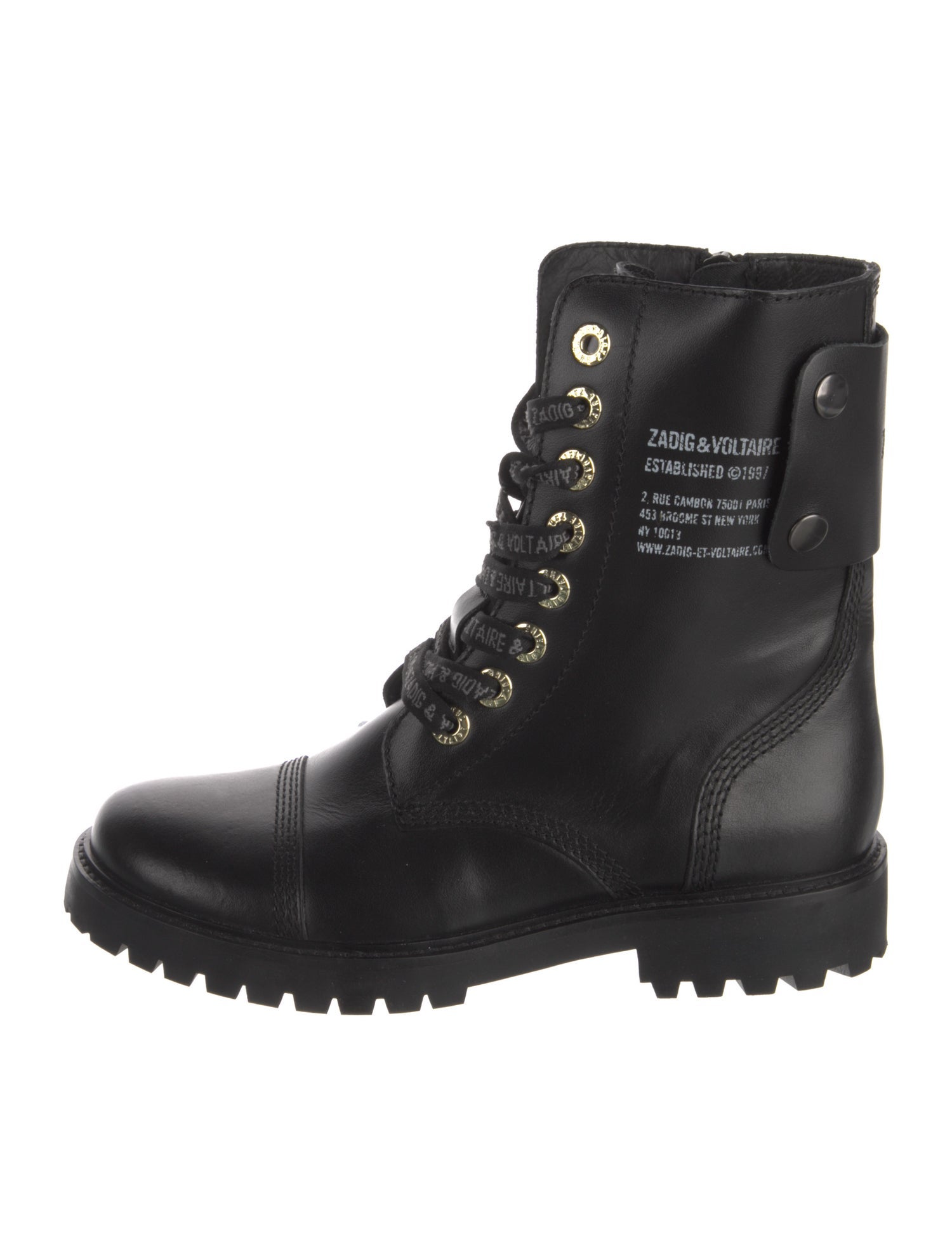 Zadig & Voltaire Leather Combat Boots