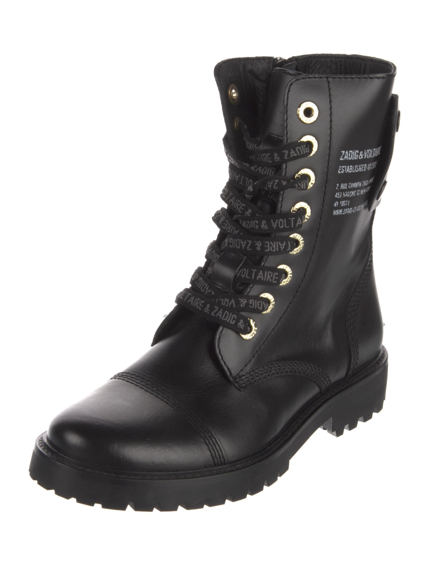 Zadig & Voltaire Leather Combat Boots