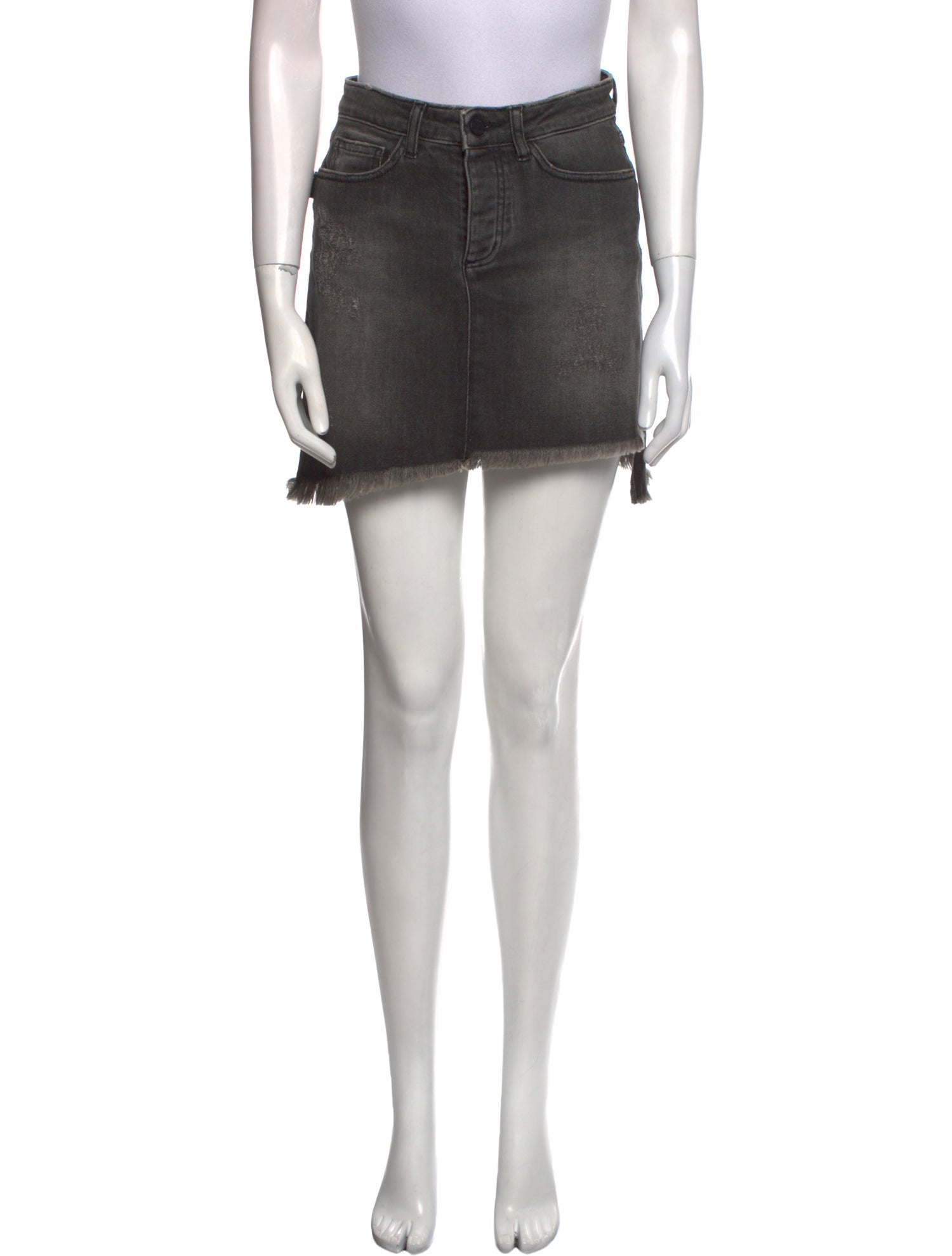 Zadig & Voltaire Distressed Accents Mini Skirt