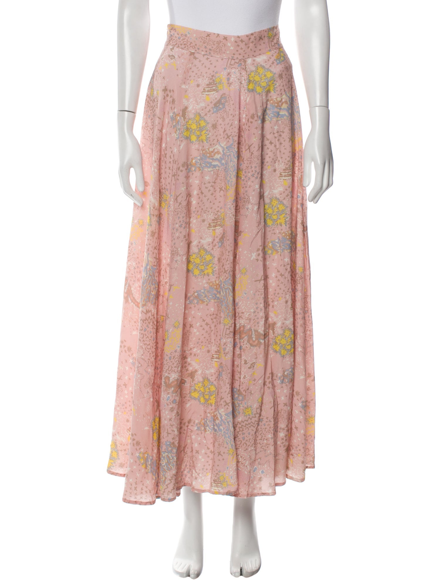 Zadig & Voltaire Floral Print Midi Length Skirt