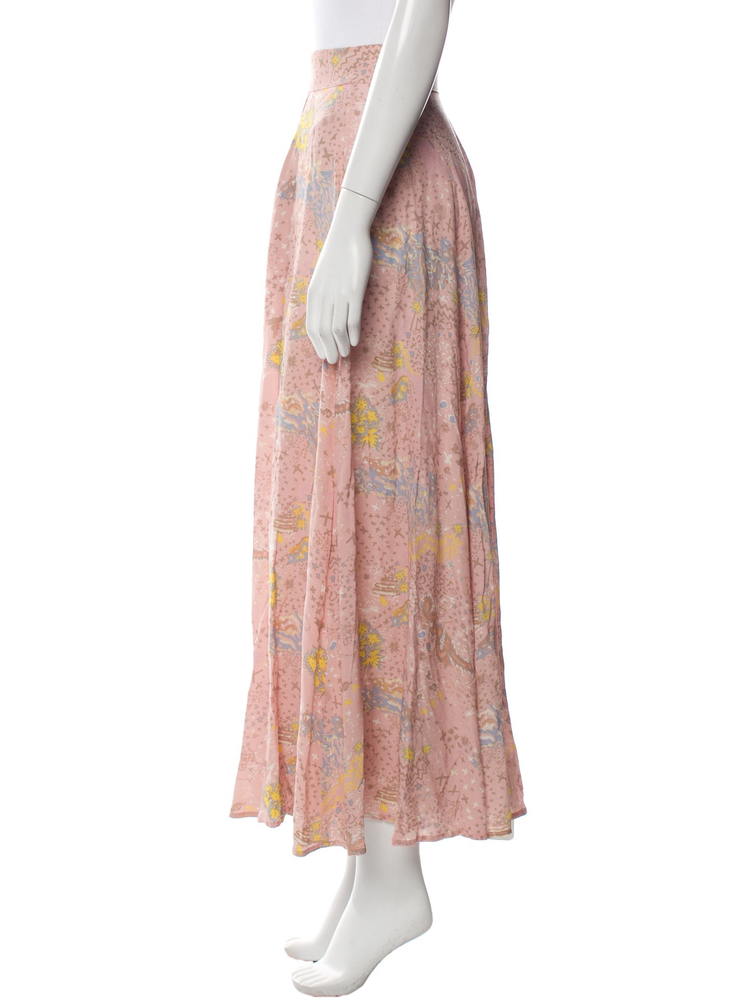 Zadig & Voltaire Floral Print Midi Length Skirt