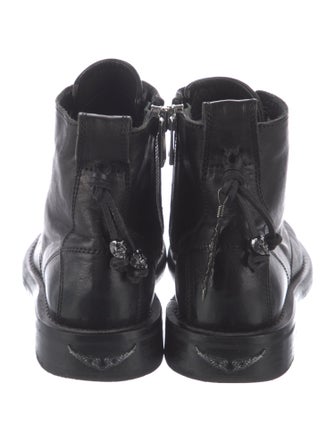 Zadig & Voltaire Leather Combat Boots