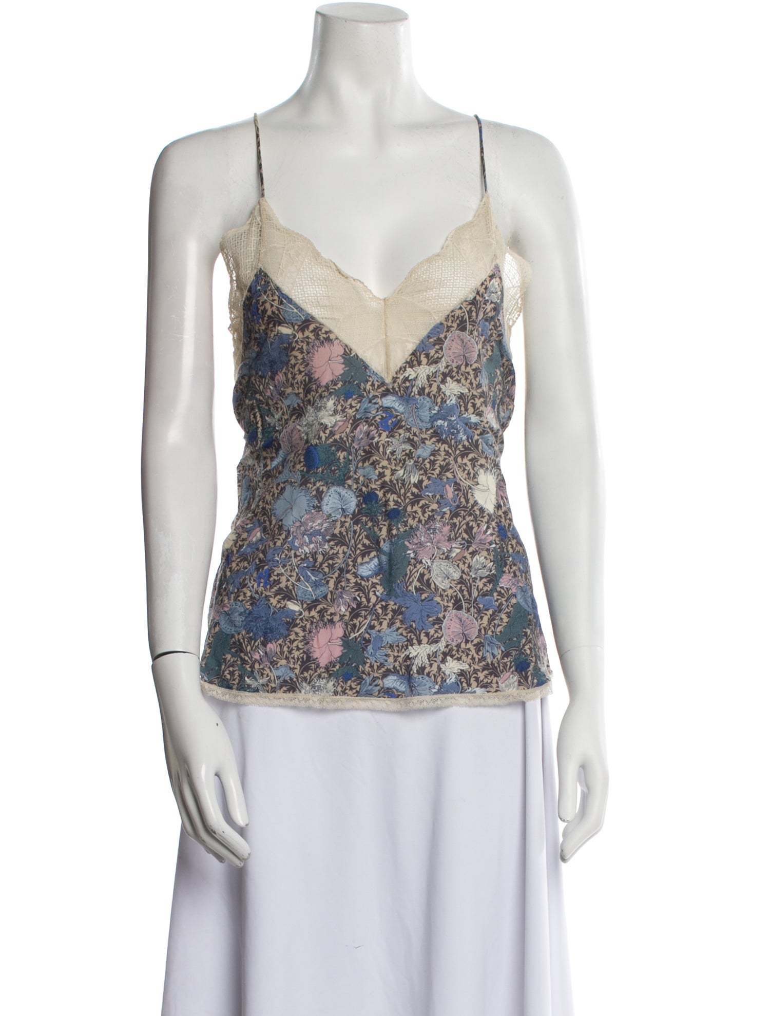 Zadig & Voltaire Floral Print V-Neck Top
