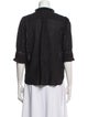 Zadig & Voltaire Mock Neck Three-Quarter Sleeve Blouse