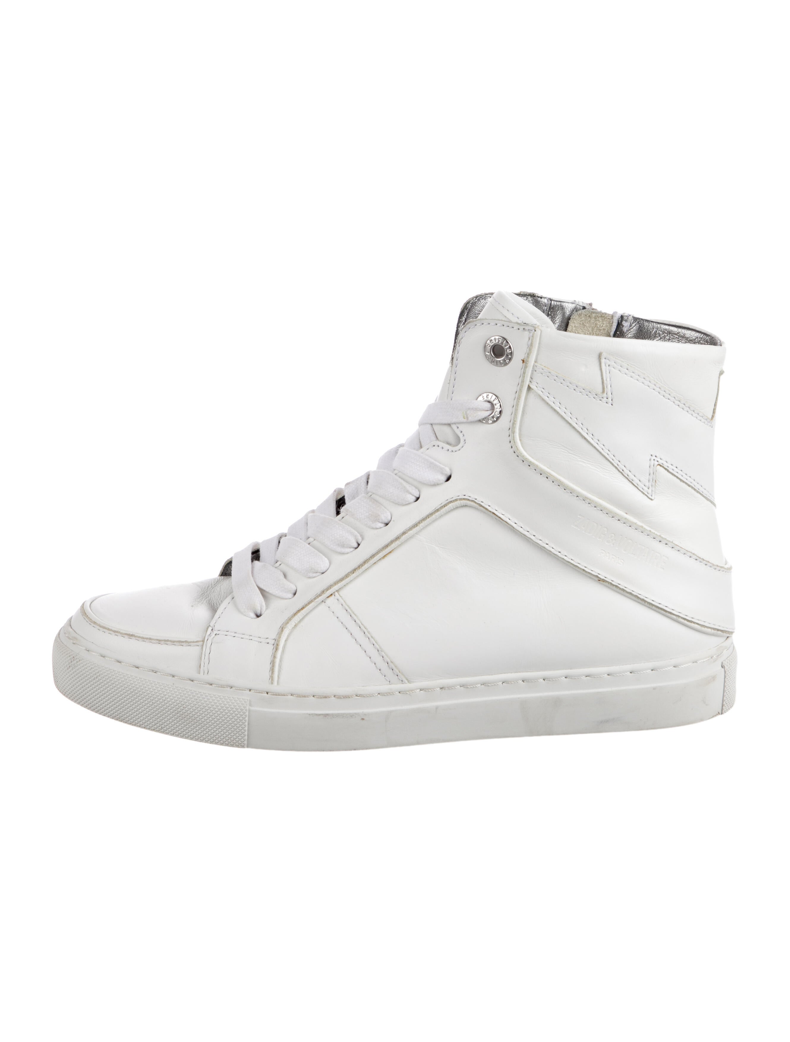 Zadig & Voltaire Leather Wedge Sneakers