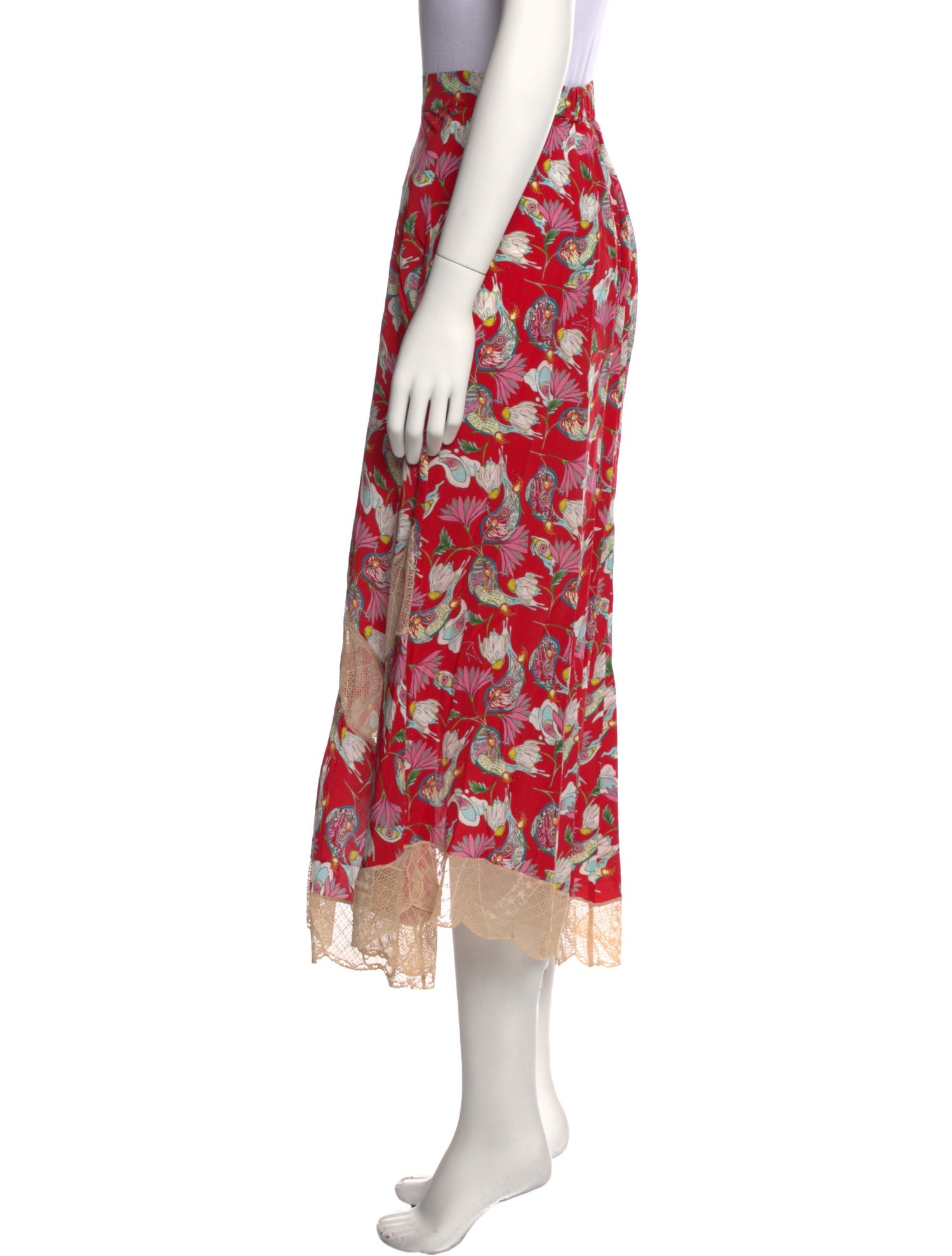 Zadig & Voltaire Silk Midi Length Skirt