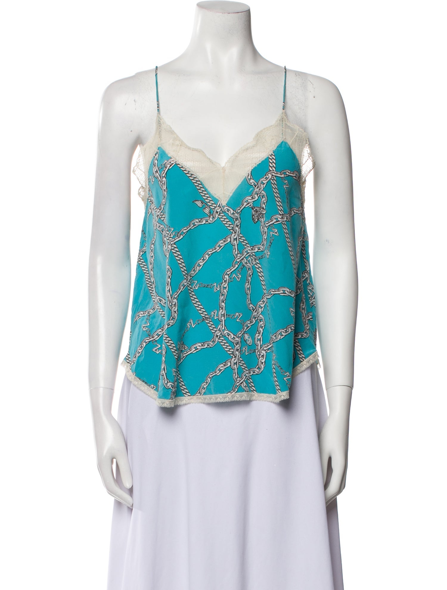 Zadig & Voltaire Printed V-Neck Top