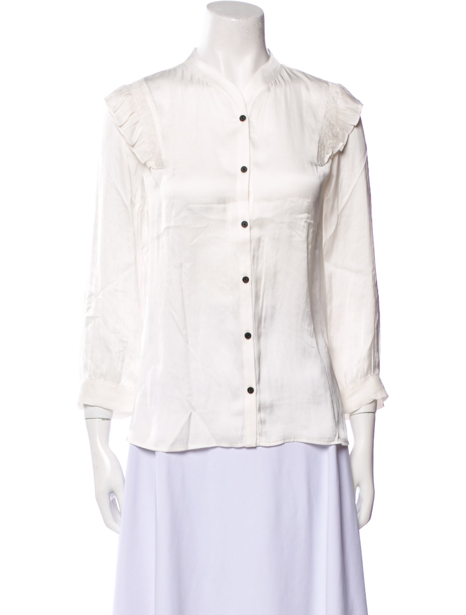 Zadig & Voltaire Three-Quarter Sleeve Button-Up Top w/ Tags