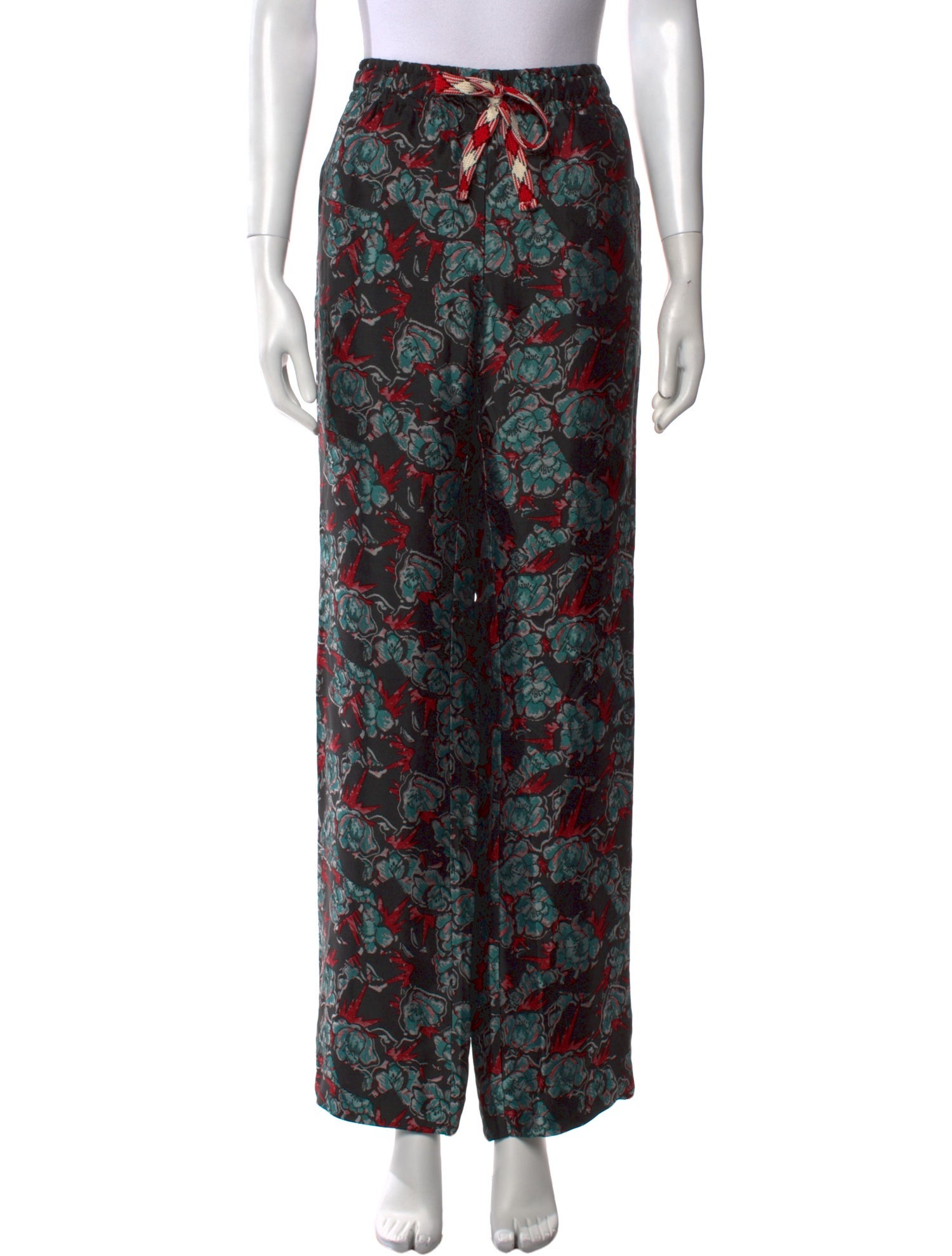 Zadig & Voltaire Floral Print Wide Leg Pants