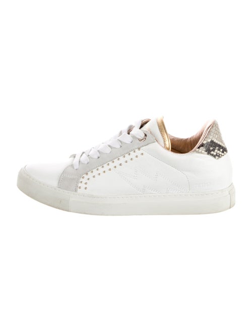 Zadig & Voltaire Leather Studded Accents Sneakers