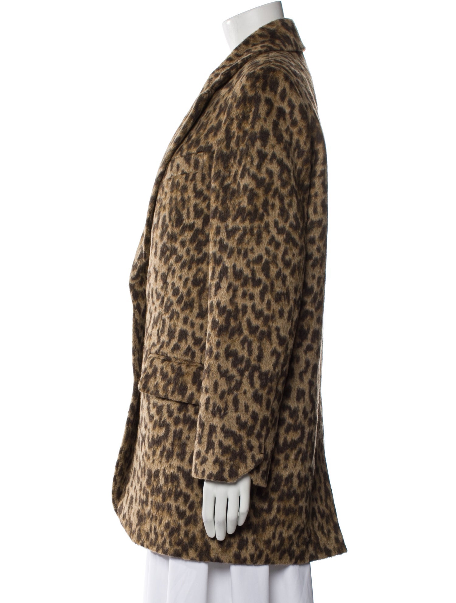 Zadig & Voltaire Animal Print Faux Fur Coat