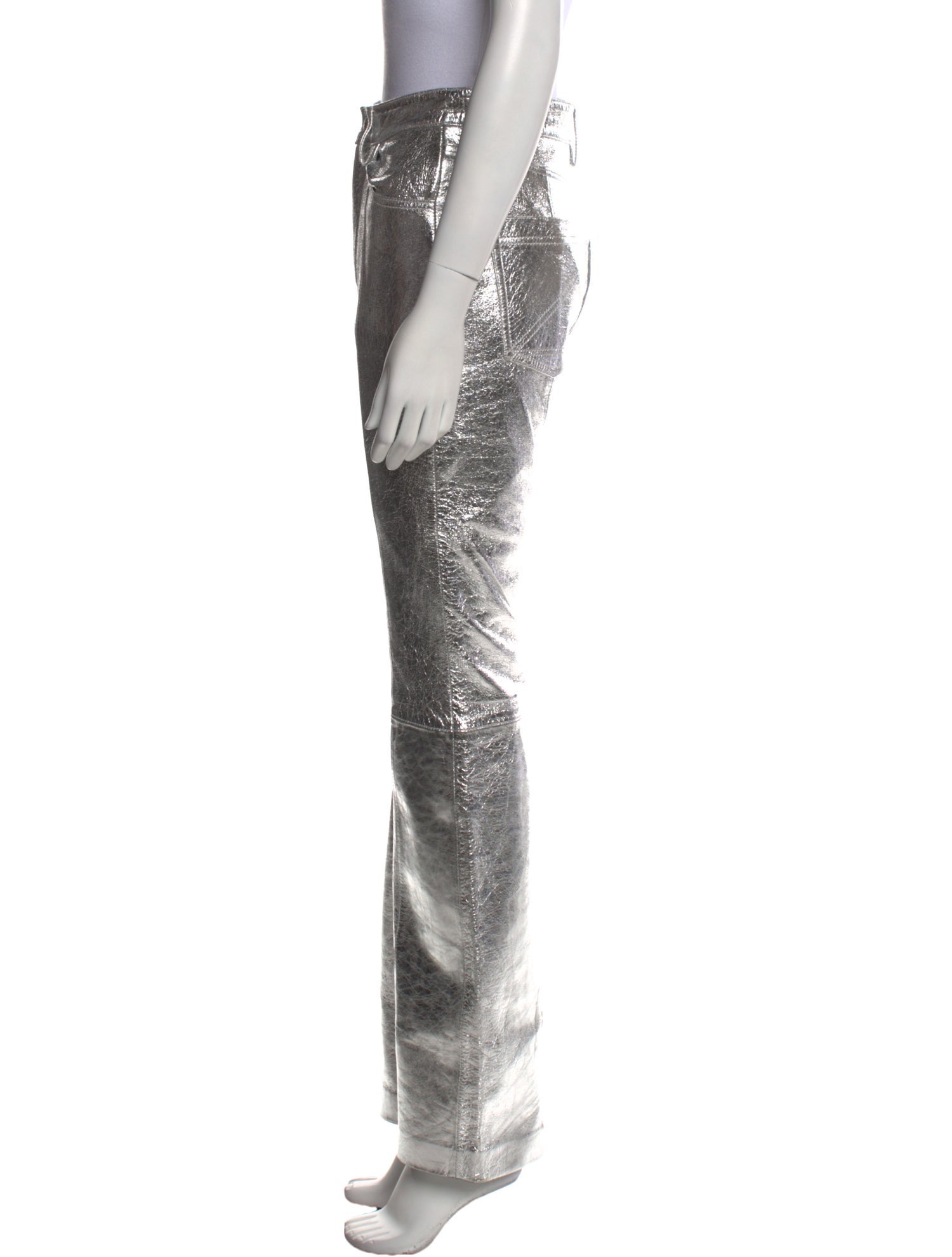 Zadig & Voltaire Goat Leather Wide Leg Pants