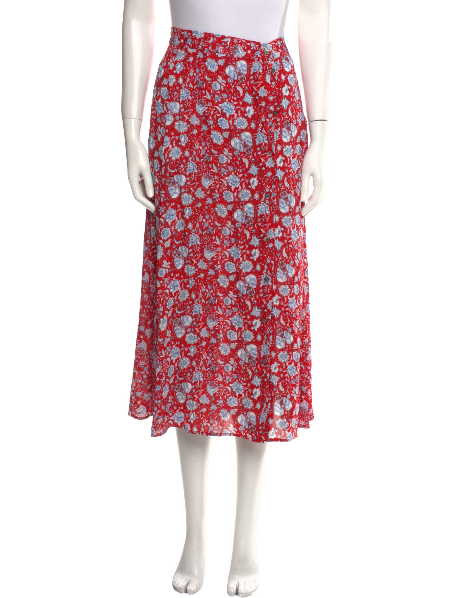 Zadig & Voltaire Floral Print Midi Length Skirt
