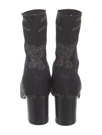 Zadig & Voltaire Printed Glitter Accents Boots
