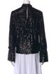Zadig & Voltaire Sequin Mock Neck Blouse