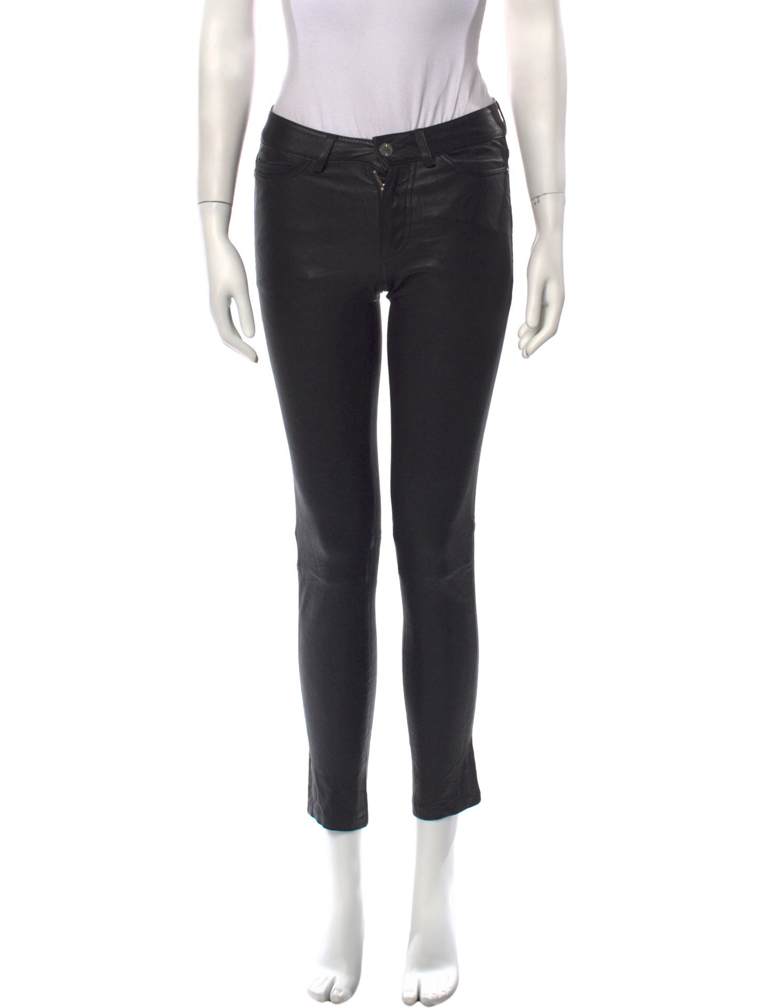 Zadig & Voltaire Lamb Leather Skinny Leg Pants