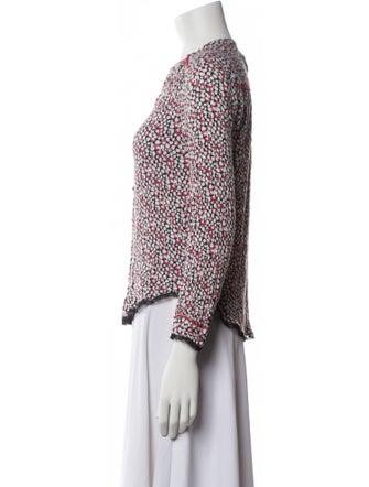 Zadig & Voltaire Printed V-Neck Button-Up Top