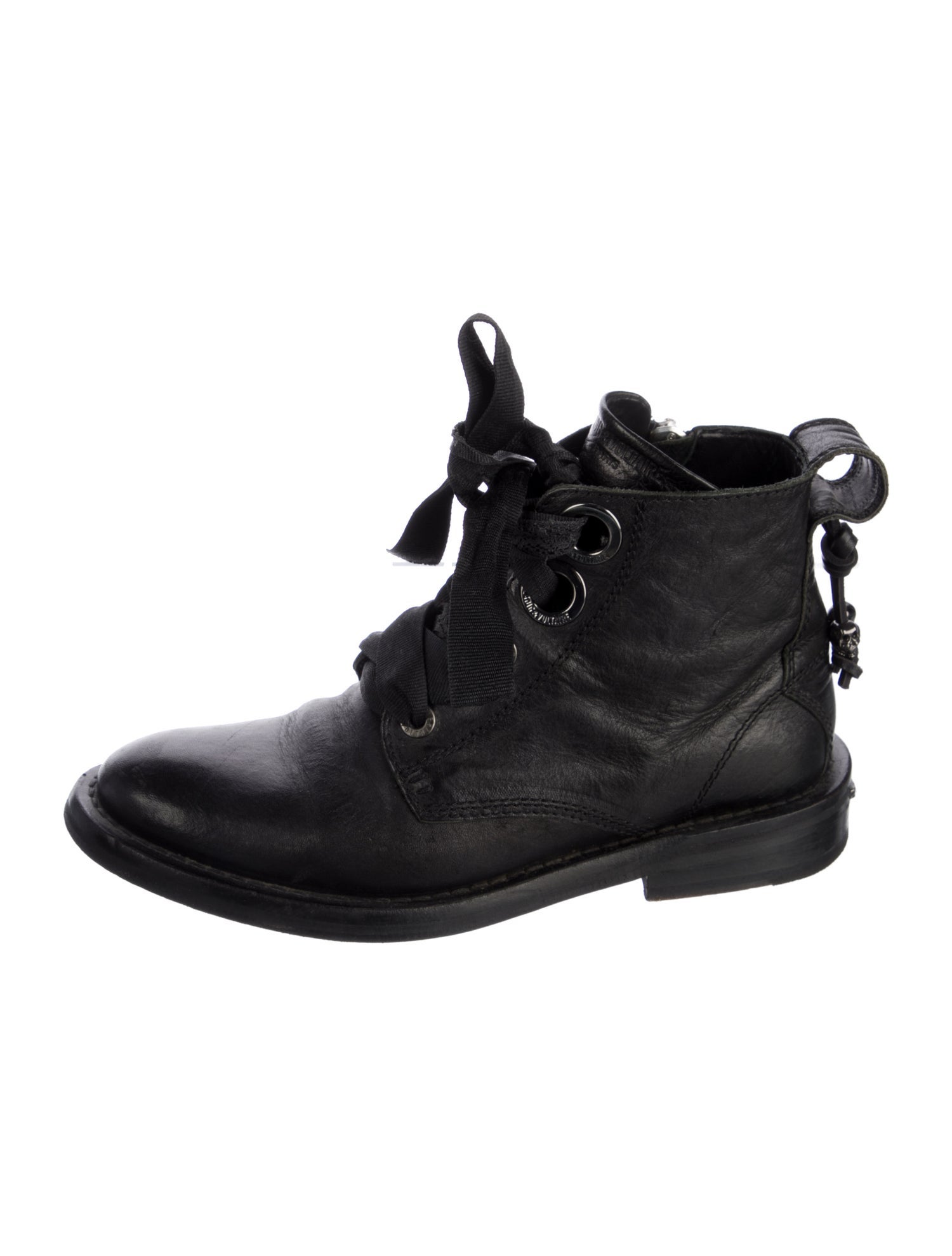 Zadig & Voltaire Leather Combat Boots