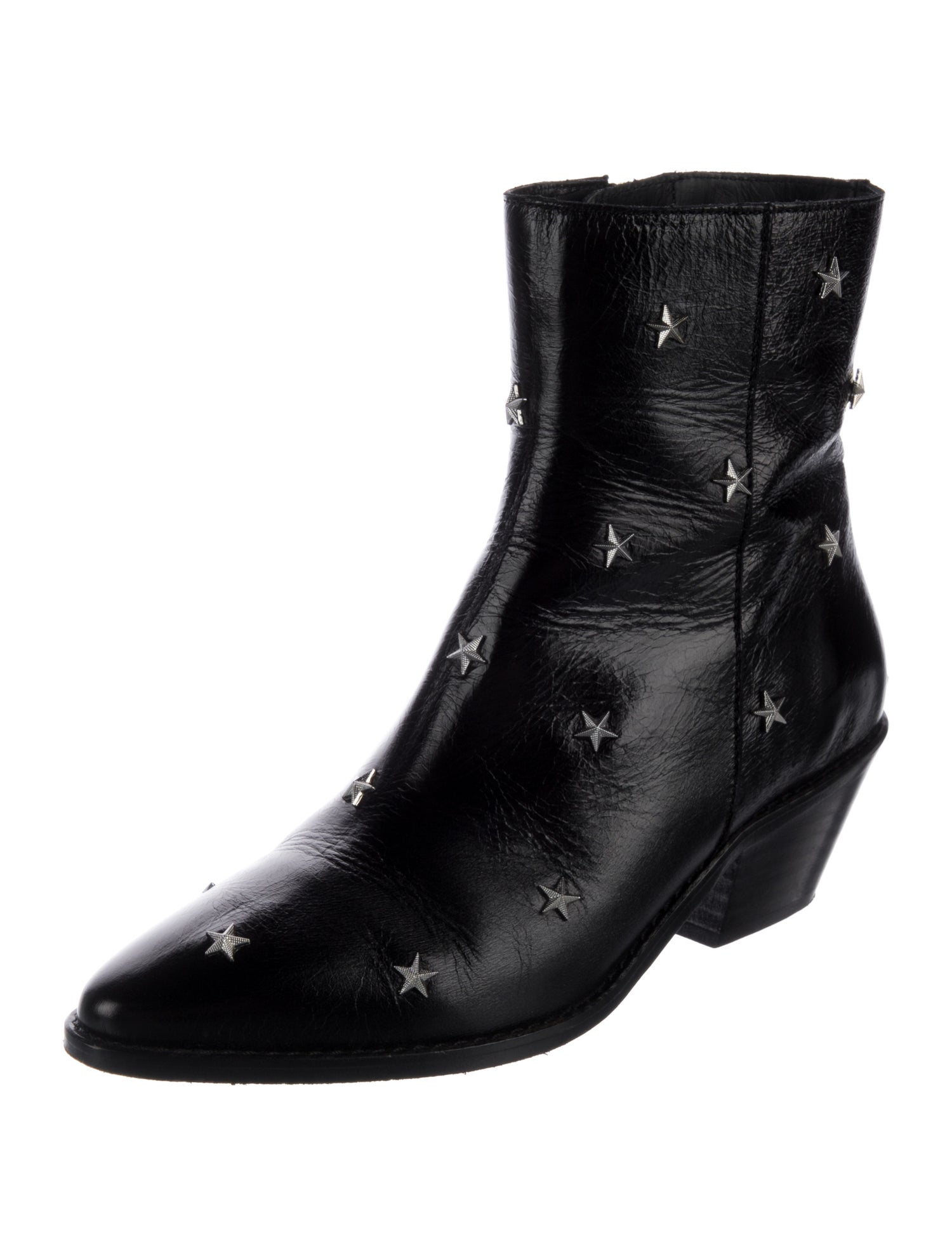 Zadig & Voltaire Leather Studded Accents Boots