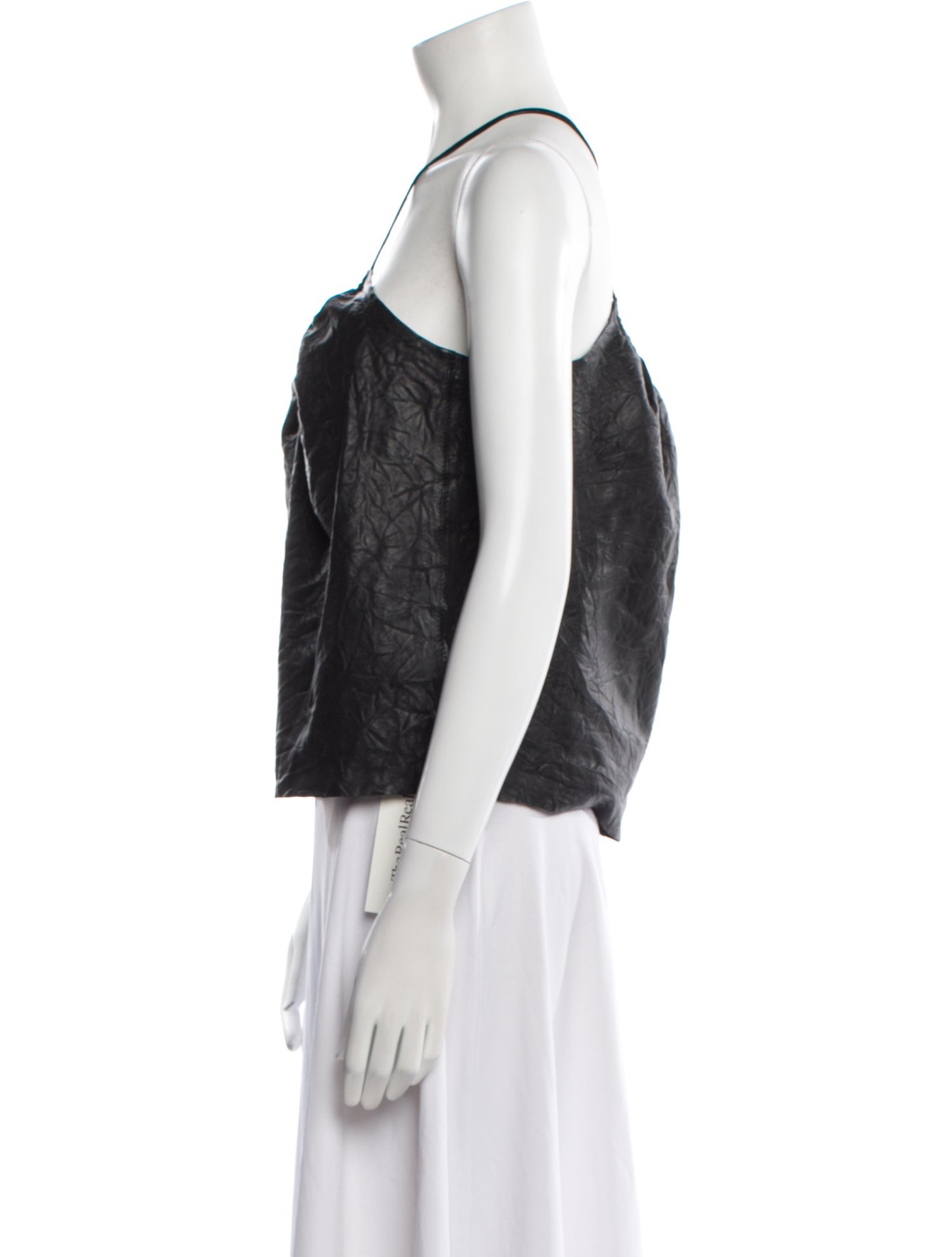 Zadig & Voltaire Lamb Leather Halterneck Top