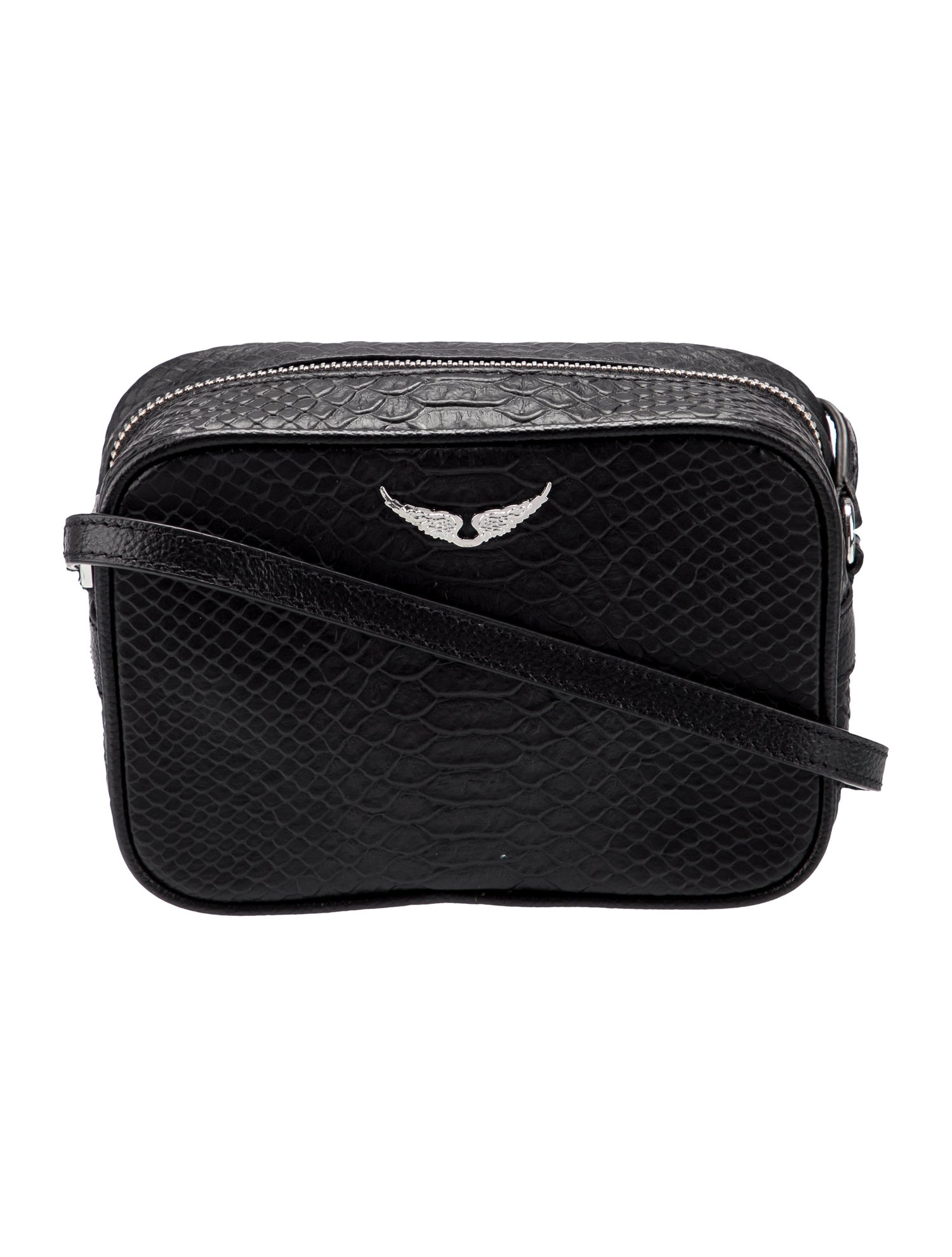 Zadig & Voltaire Embossed Leather Crossbody Bag