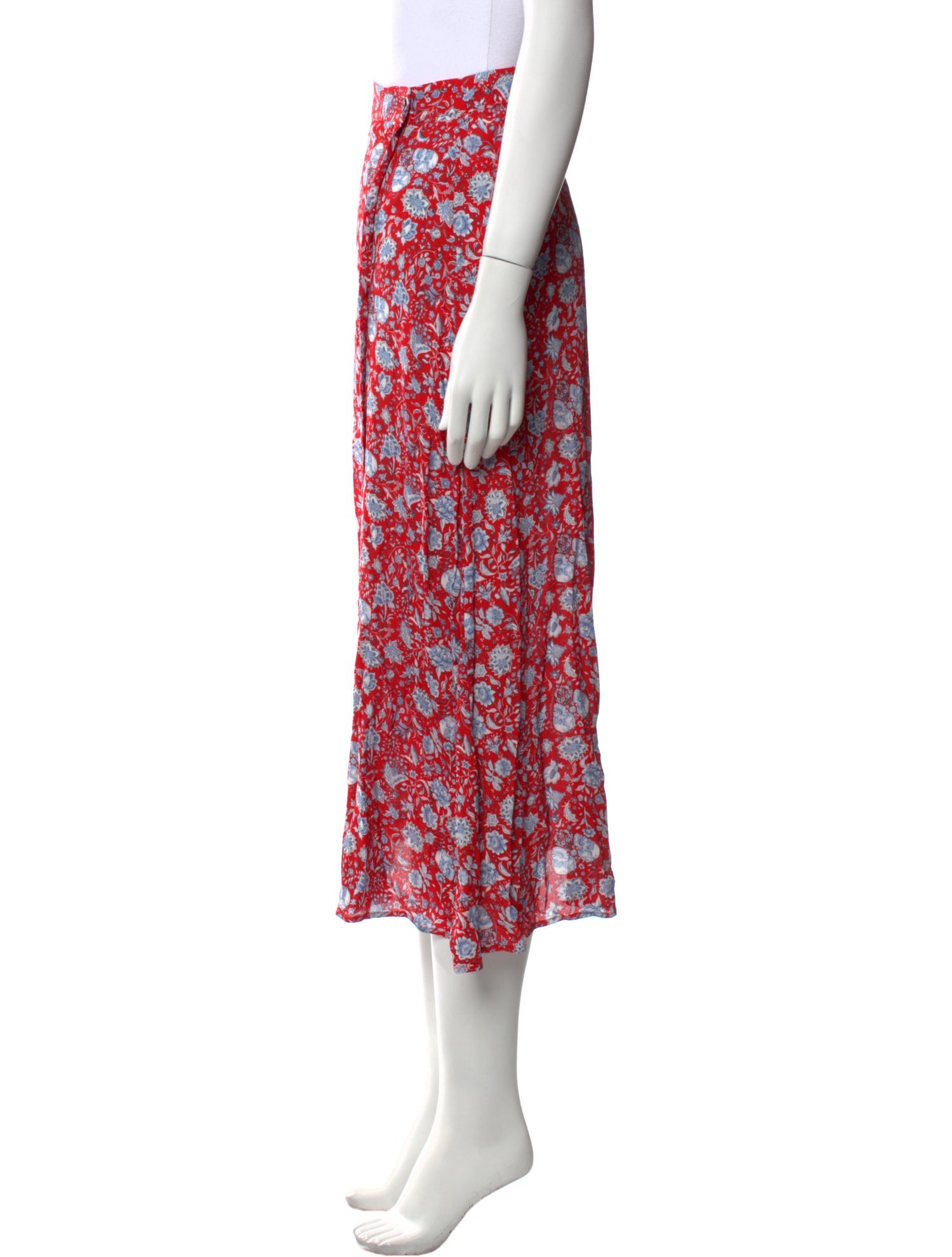 Zadig & Voltaire Floral Print Midi Length Skirt