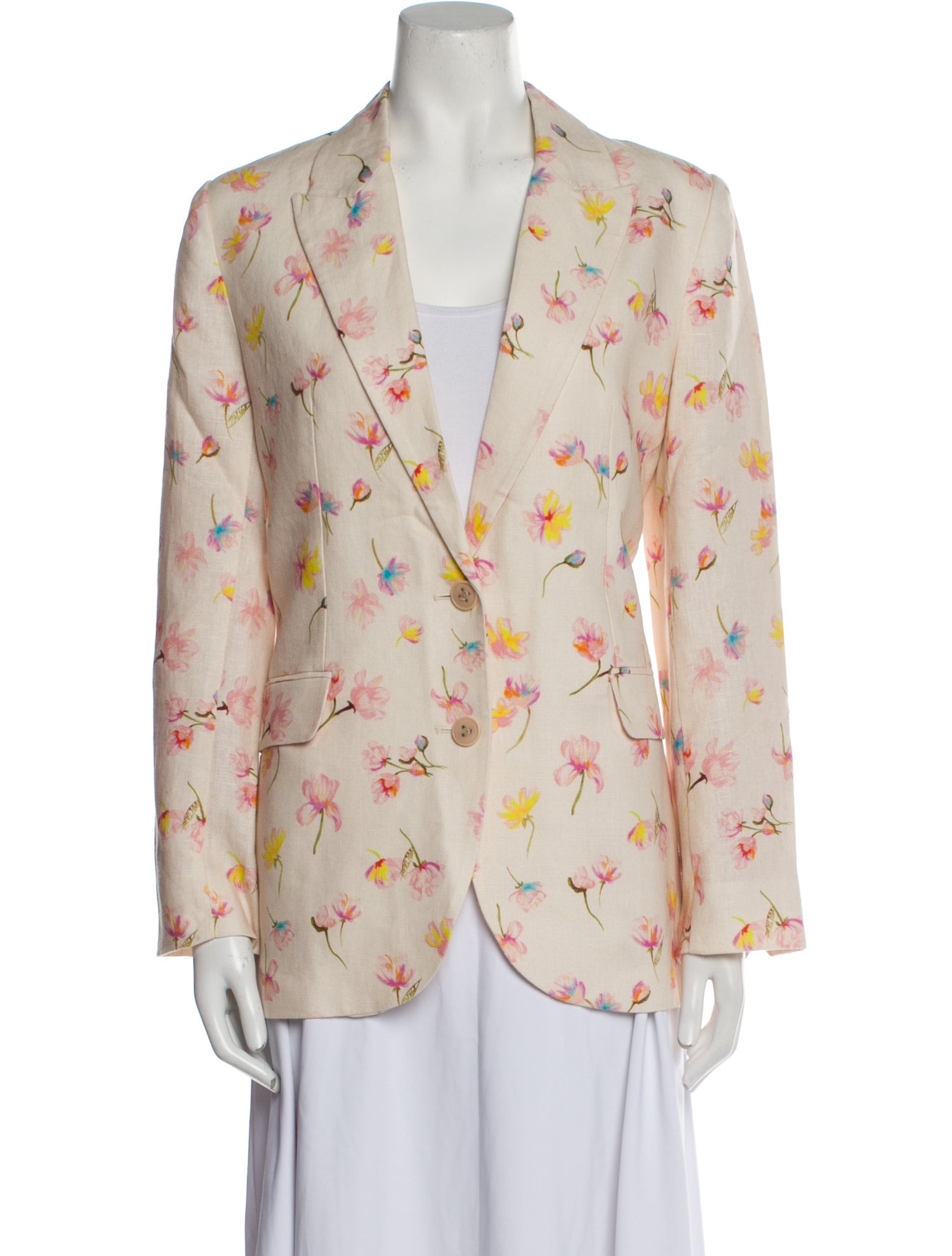 Zadig & Voltaire Linen Floral Print Blazer