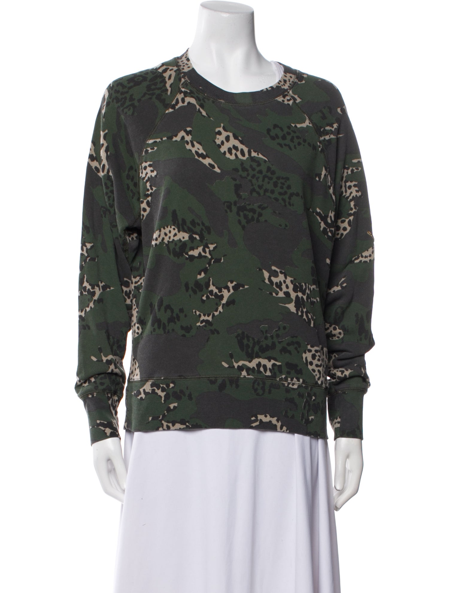 Zadig & Voltaire Camouflage Print Crew Neck Sweatshirt