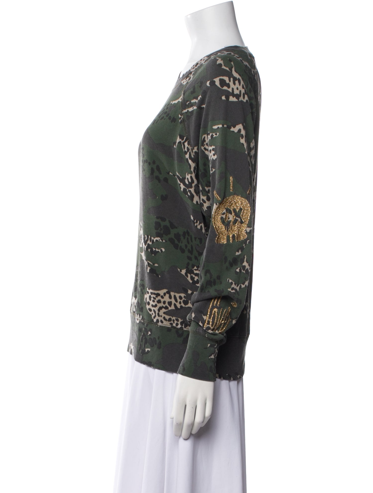 Zadig & Voltaire Camouflage Print Crew Neck Sweatshirt