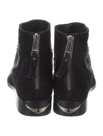 Zadig & Voltaire Embossed Leather Boots