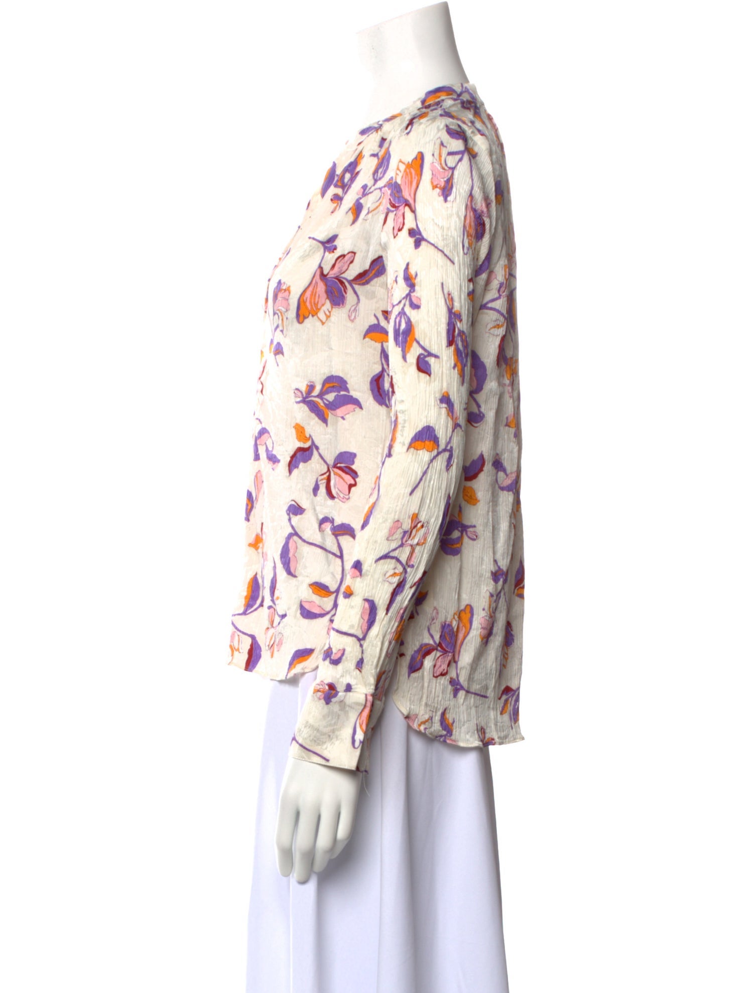 Zadig & Voltaire Floral Print V-Neck Blouse